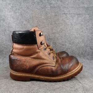 Safety Girl Shoes Womens 6 Work Boots Steel Toe Leather Lace Up Oil Resistant